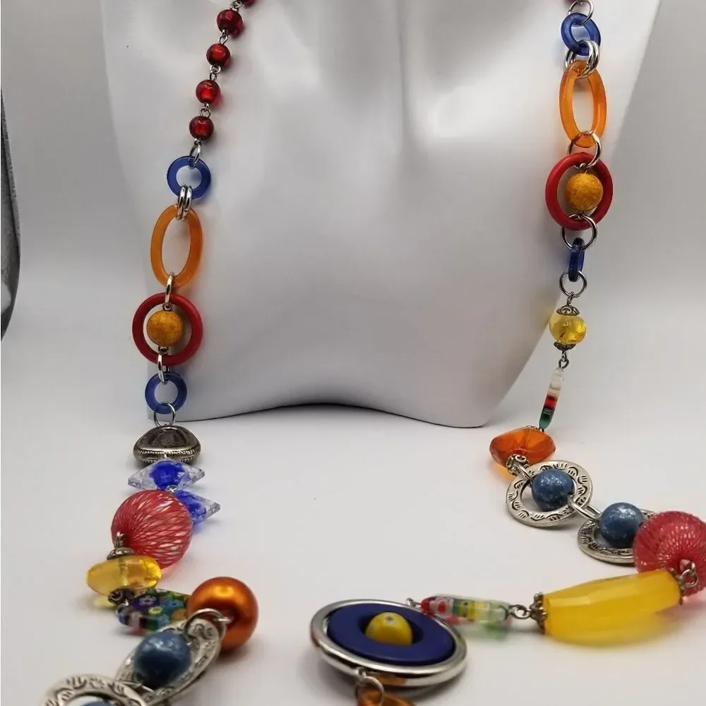 Heavenly rainbow galaxy necklace. N140